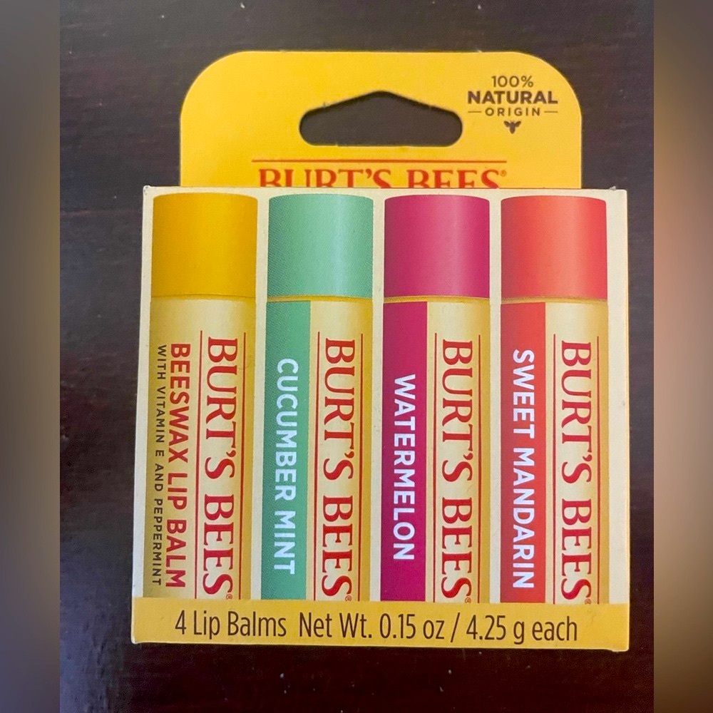 NEW Burt’s Bees 4-Pack Lip Balm